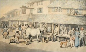 Prisonniers français en liberté surveillée à Bodmin, Cornouailles, 1795 - Thomas Rowlandson